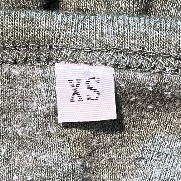 Long Sleeve Tunic Top Twist Knot Front Olive Green Cozy Loungewear Oversized XS - Picture 6 of 7